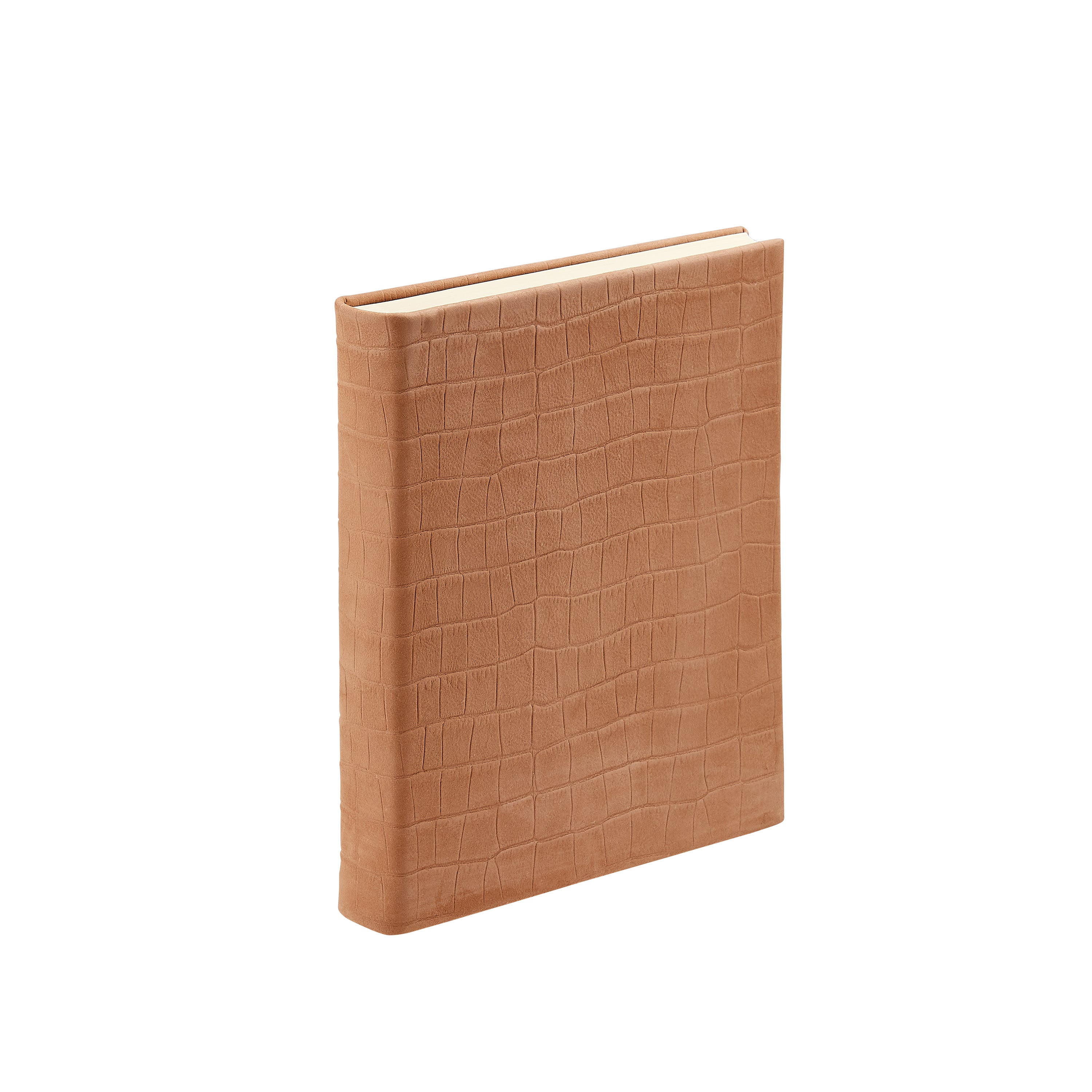 Junior Bound Album Tan Croc Embossed Leather