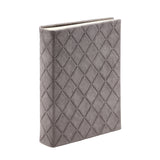 Medium Bound Album Grey Diamond Embossed Nubuck Leather