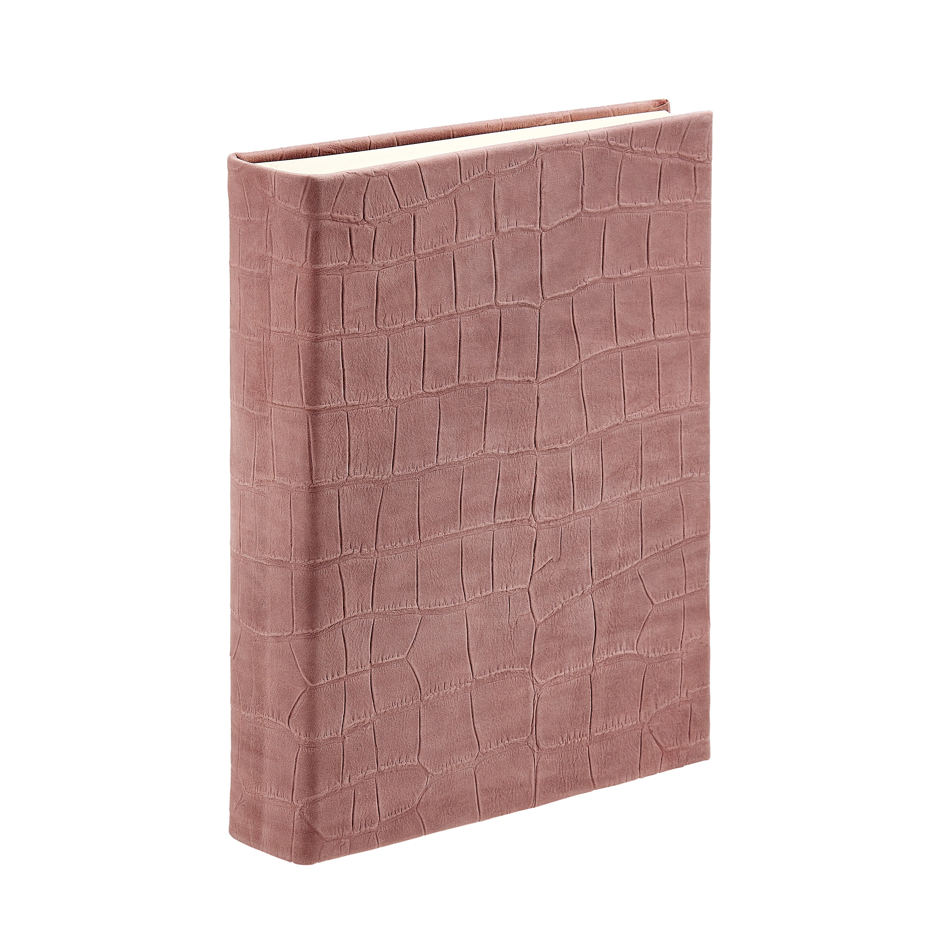 Medium Bound Album Blush Croc Embossed Leather