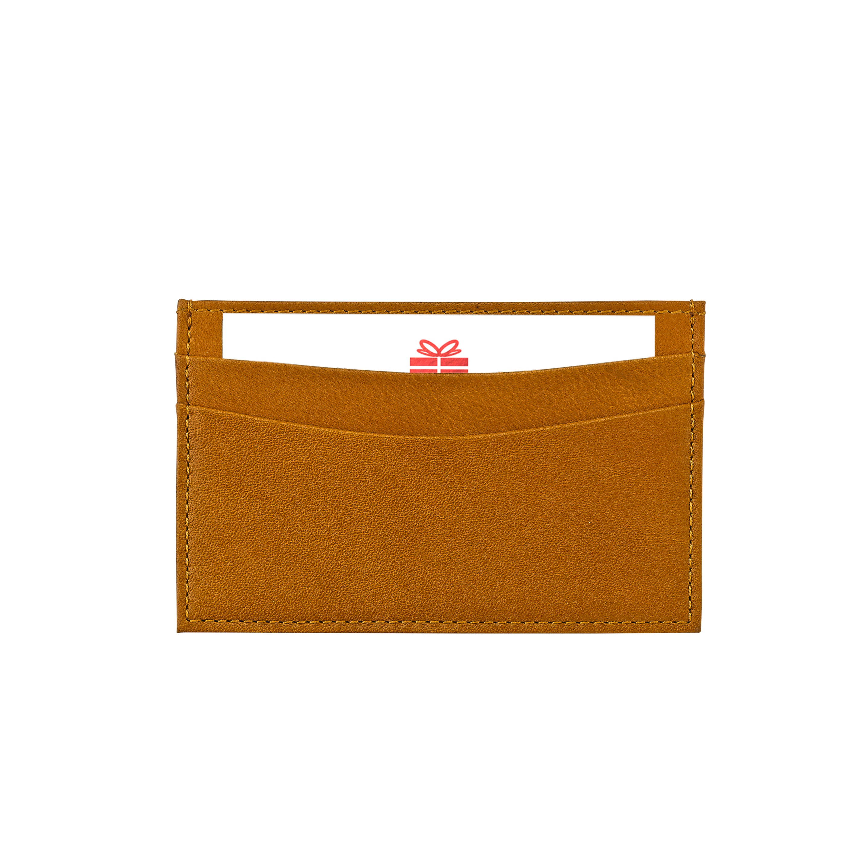 Gift Card with Personalized Leather Card Case