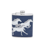 Running Horses Hip Flask