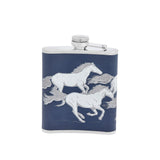 Running Horses Hip Flask