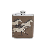 Running Horses Hip Flask