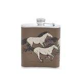 Running Horses Hip Flask