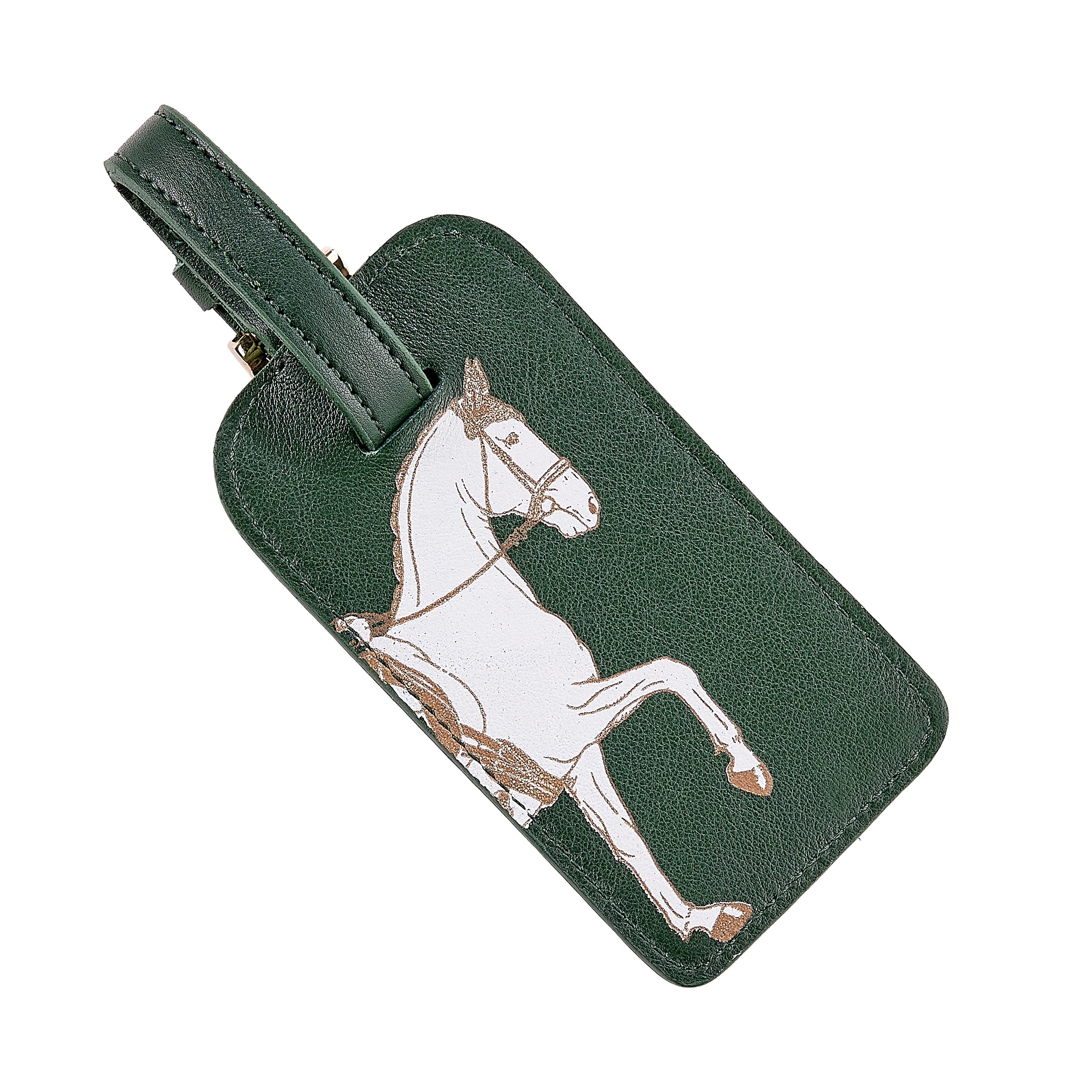 Equestrian Leather Luggage Tag Set