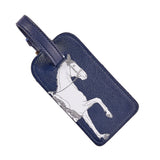 Equestrian Leather Luggage Tag Set