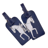 Equestrian Leather Luggage Tag Set
