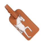 Equestrian Leather Luggage Tag Set