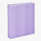 Large 3-Ring Clear Pocket Album Lilac Python