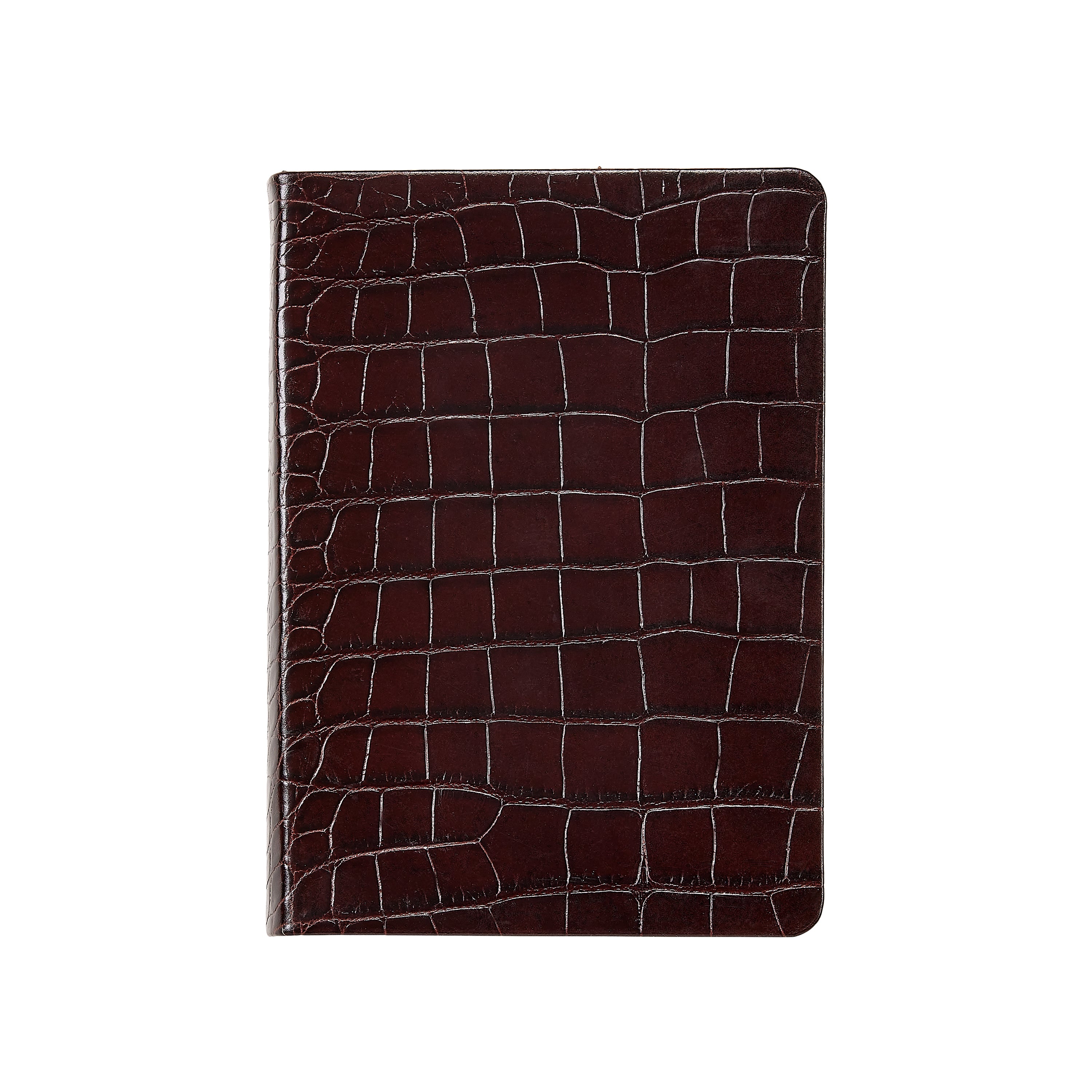 5" x 7" Medium Lined Journal Espresso Croc Embossed Leather