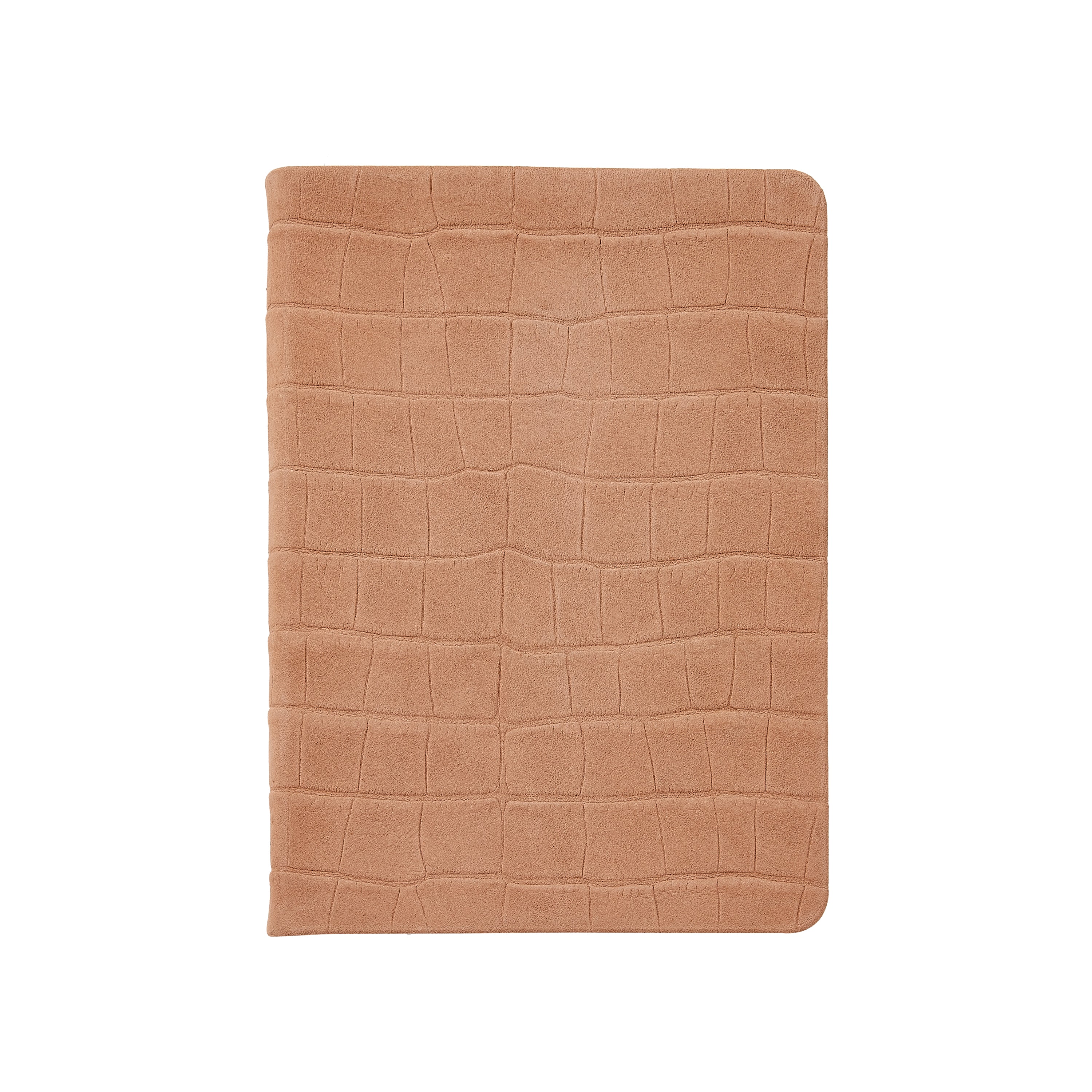 5" x 7" Medium Lined Journal Beige Nubuck Embossed Croc Leather