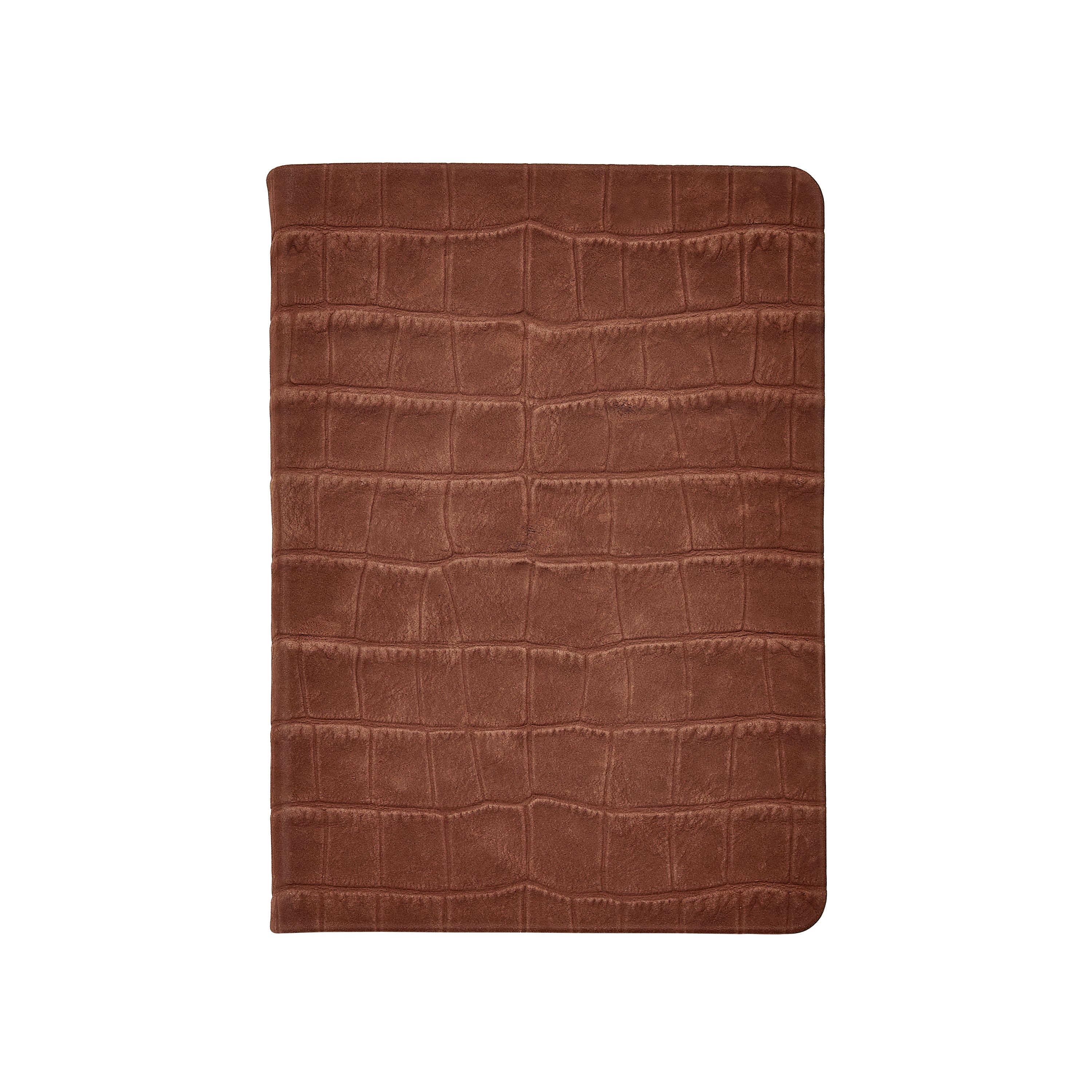 5" x 7" Medium Lined Journal Brown Nubuck Embossed Croc Leather