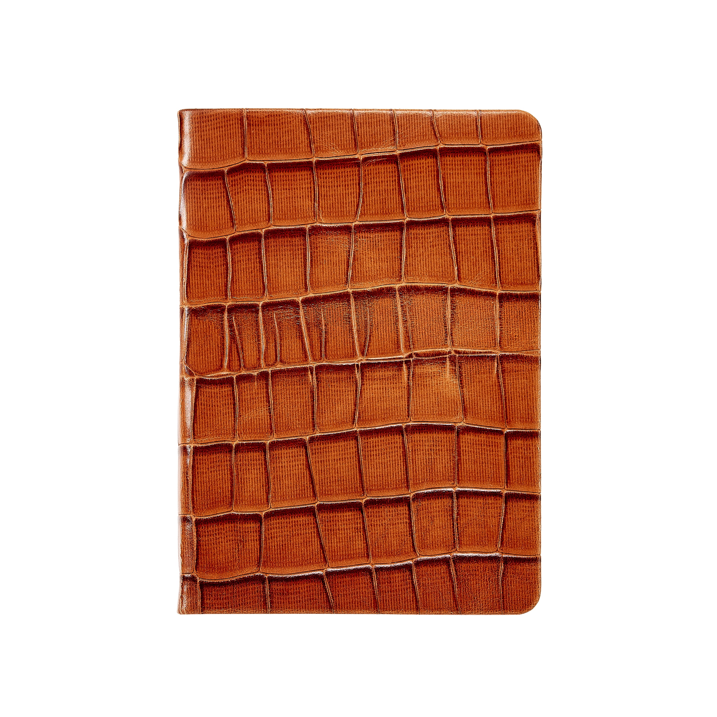 5" x 7" Medium Lined Journal Cognac Croc Embossed Leather