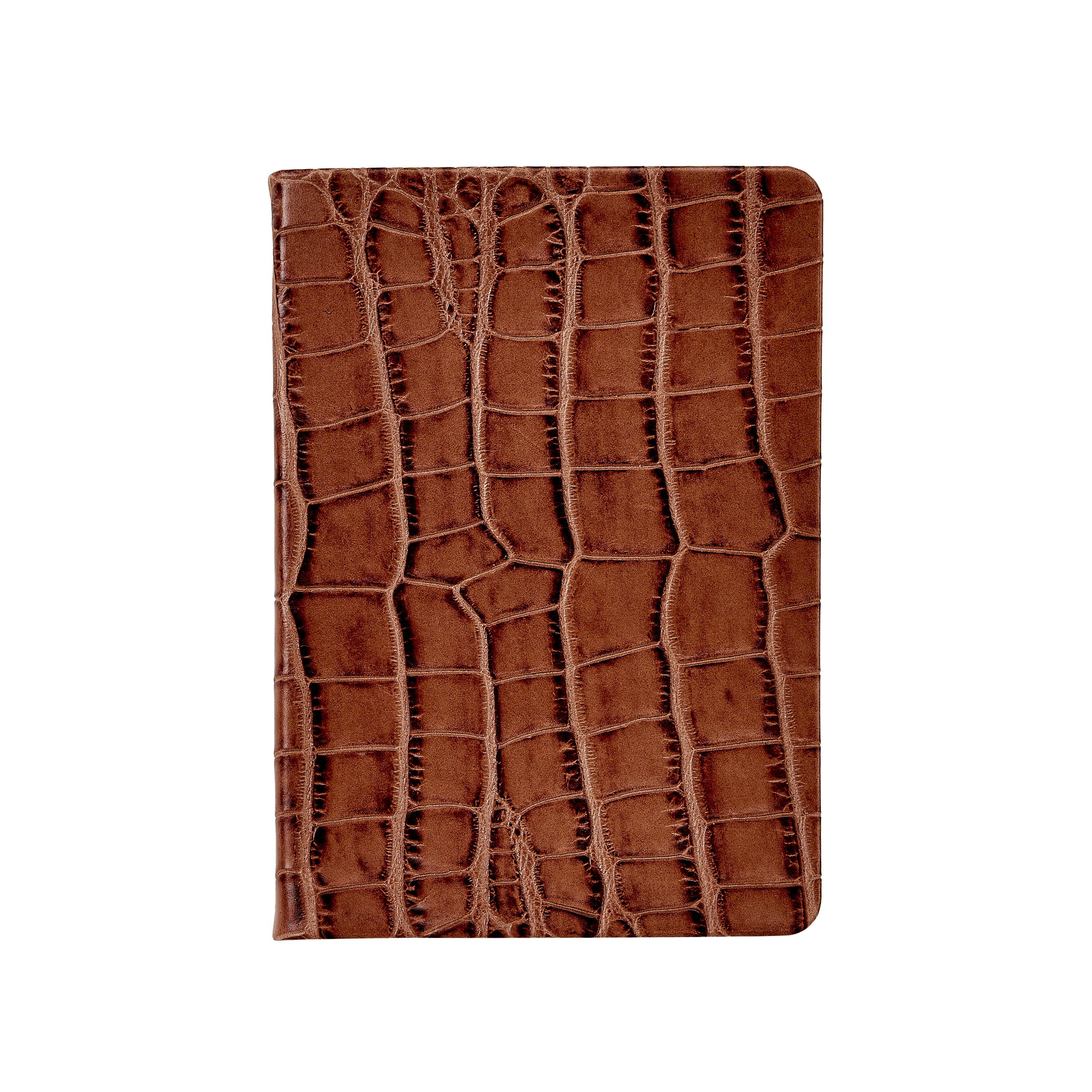 5" x 7" Medium Lined Journal Taupe Croc Embossed Leather