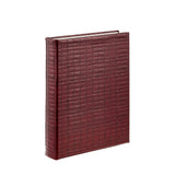 Medium 4-Ring Clear Pocket Album Bronze Woven Leather