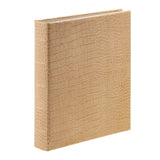 Large 3-Ring Clear Pocket Album Camel Croc Embossed Leather