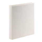 Large 3-Ring Clear Pocket Album White Embossed Leather
