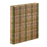 Large 3-Ring Clear Pocket Album Camel Woven Leather