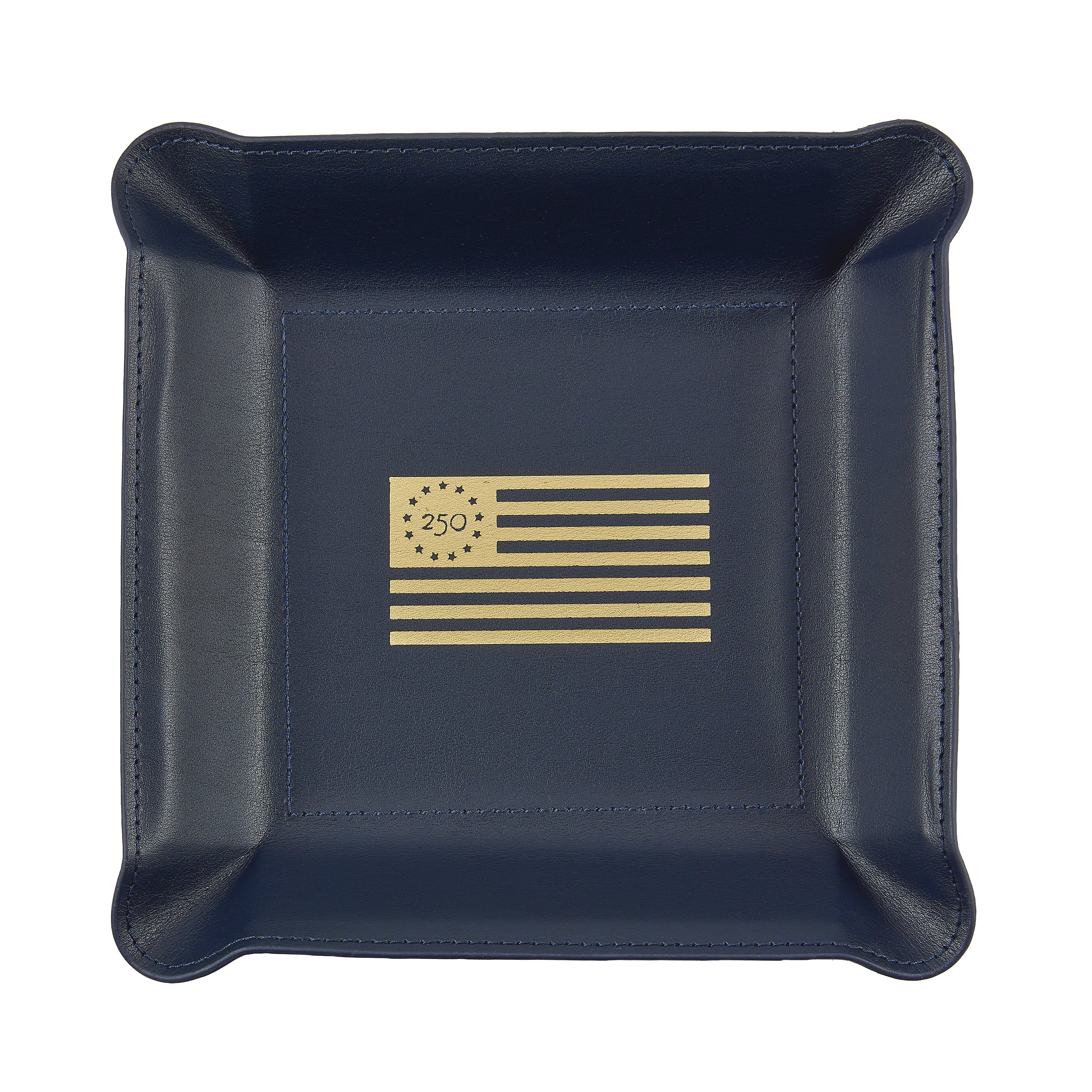 America 250 Leather Valet Tray