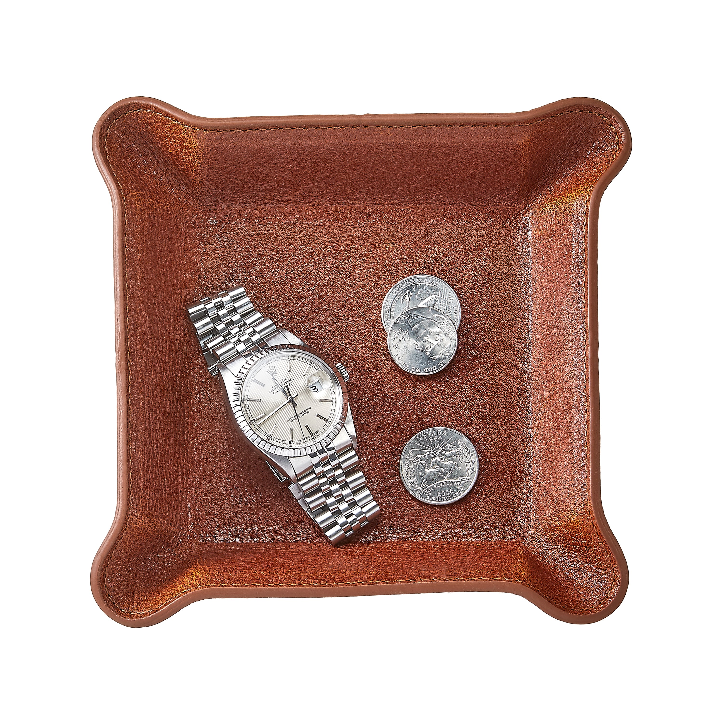 Small Leather Valet Tray