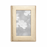 4 x 6 Studio Frame White Gold Goatskin