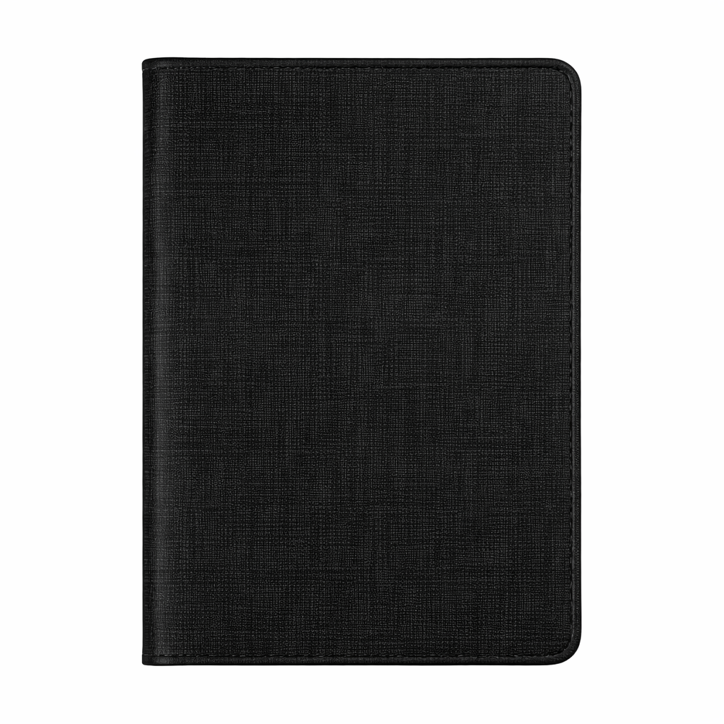 5" x 8" Flexible Cover Journal Black Plaid Embossed Leather